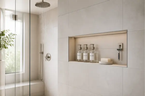 Add a Shower Niche Styled to Glow the Add a Shower Niche