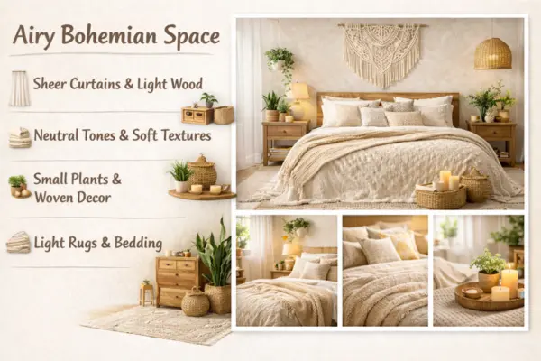 the Airy Bohemian Space bedroom idea