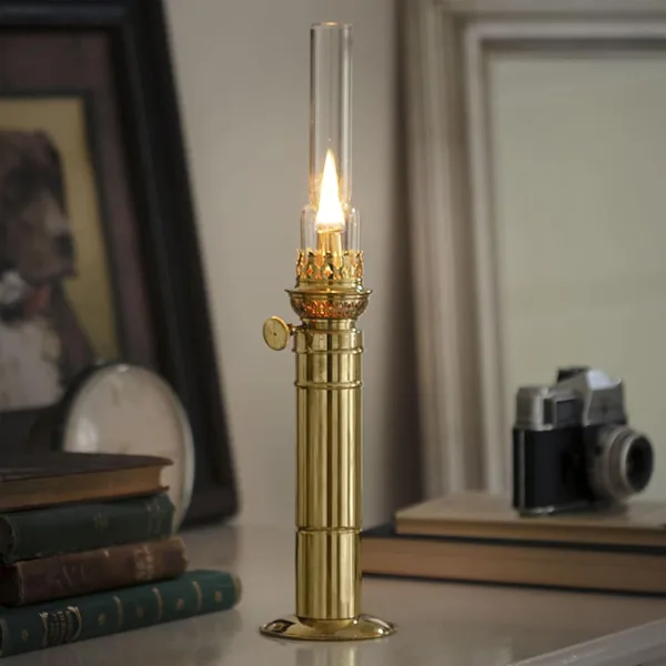 Antique Oil Lamp with Glass Chimney Styled to Glow the Antique Oil Lamp with Glass Chimney