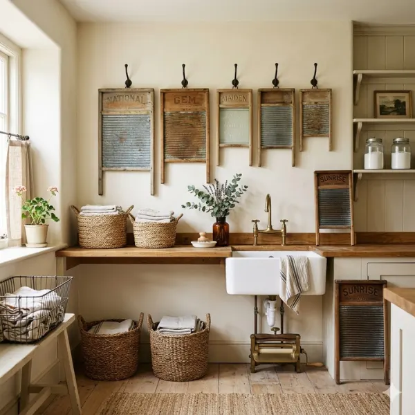 the Antique Washboard Gallery Wall