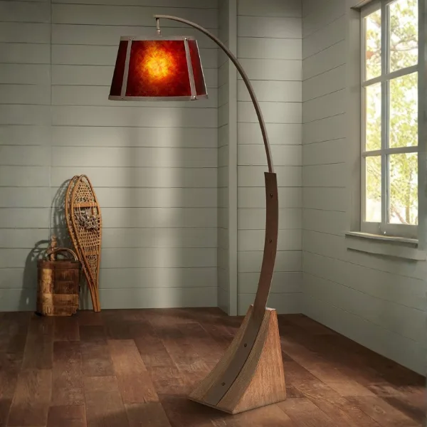 Arts n Crafts Mica Shade Floor Lamp Styled to Glow the Arts n Crafts Mica Shade Floor Lamp