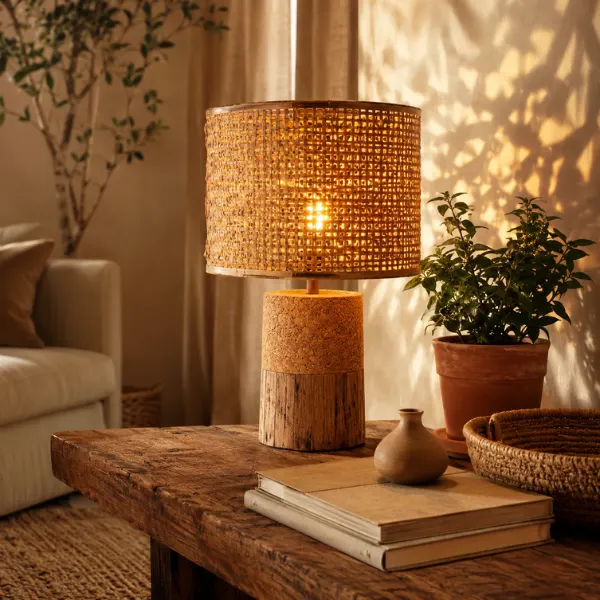 Bamboo Fiber Shade Eco Table Lamp Styled to Glow the Bamboo Fiber Shade Eco Table Lamp
