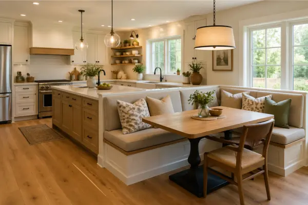 the Banquette Style Island Dining Nook