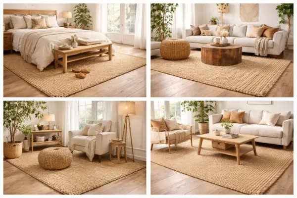 the Best rooms for jute rugs