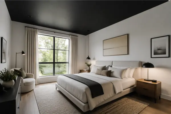 Black Ceiling Highlight Styled to Glow the Black Ceiling Highlight