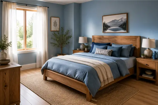 the Blue and Wood Natural Balance Bedroom