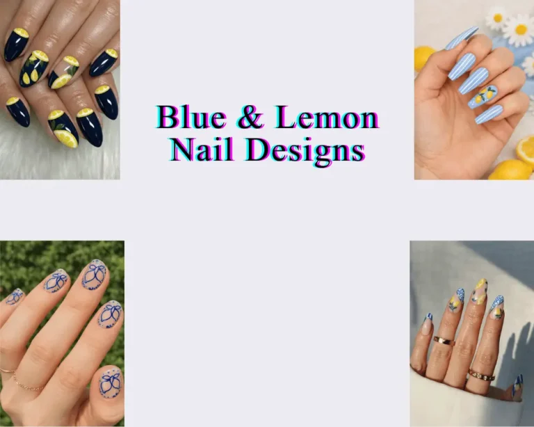 15 Fresh Lemon & Blue Nail Ideas That Scream Summer