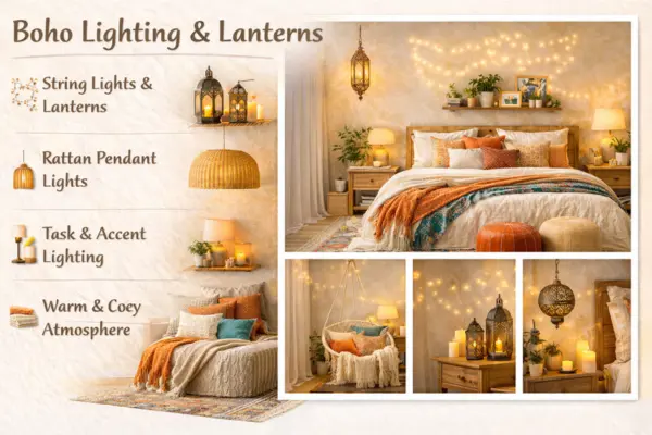 the Boho Lighting n Lanterns Bedroom idea