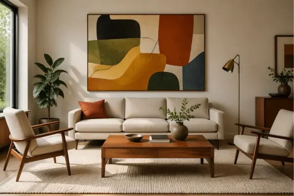 the Bold Art and Quiet Furniture Layout