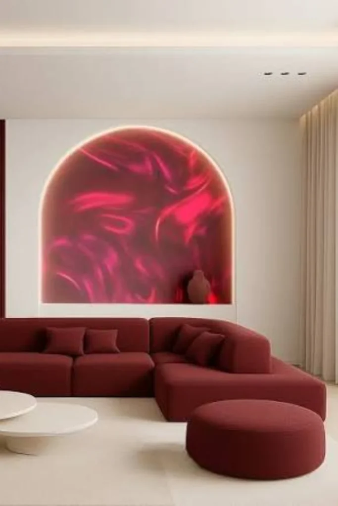 Bold Red Wallpaper Statement Room Styled to Glow the Bold Red Wallpaper Statement Room