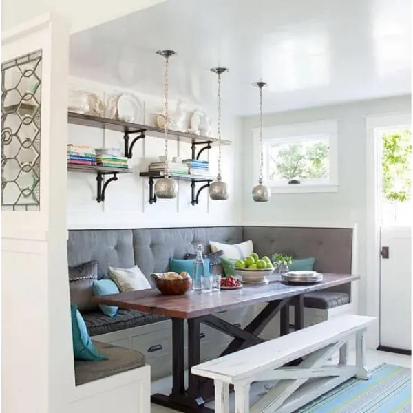 Built In Banquette Breakfast Nook Styled to Glow the Built In Banquette Breakfast Nook