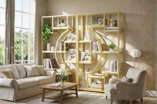Built In Bookshelf Feature Wall living room Styled to Glow the Built In Bookshelf Feature Wall living room