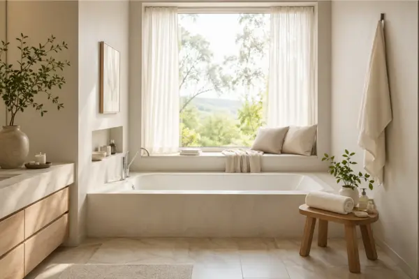 Built In Tub With Window Nook Styled to Glow the Built In Tub With Window Nook