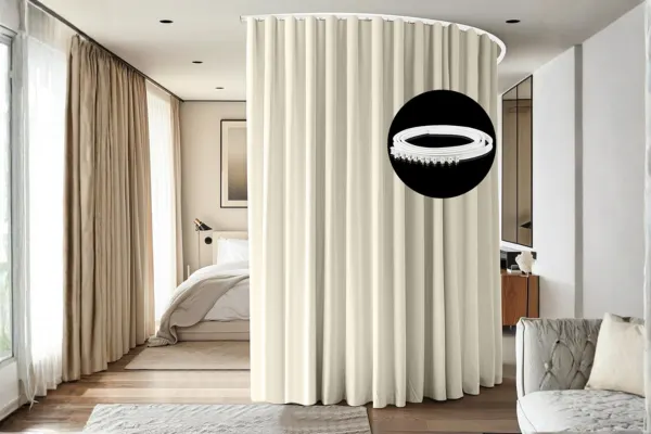 Ceiling Hung Partition for living room Styled to Glow the Ceiling Hung Partition for living room
