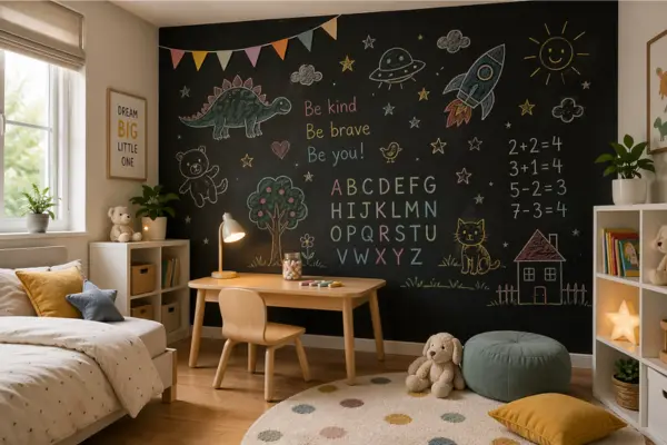 Chalkboard Wall for Creativity Styled to Glow the Chalkboard Wall for Creativity