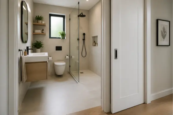Choose a Sliding or Pocket Door to Save Space Styled to Glow the Choose a Sliding or Pocket Door to Save Space