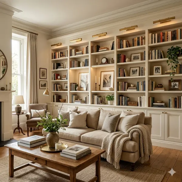 Classic Built In Bookshelf Library Styled to Glow the Classic Built In Bookshelf Library