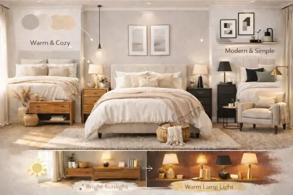 the Classic Gray bedroom color