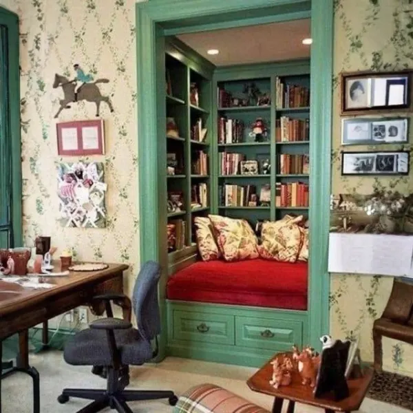 Closet Conversion Reading Cave Styled to Glow the Closet Conversion Reading Cave