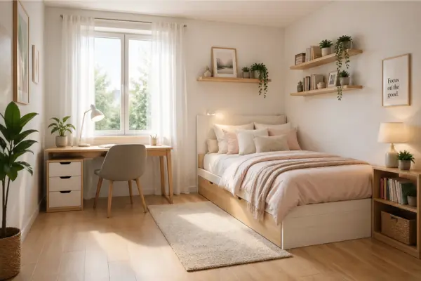 Corner Bed Layout Styled to Glow the Corner Bed Layout