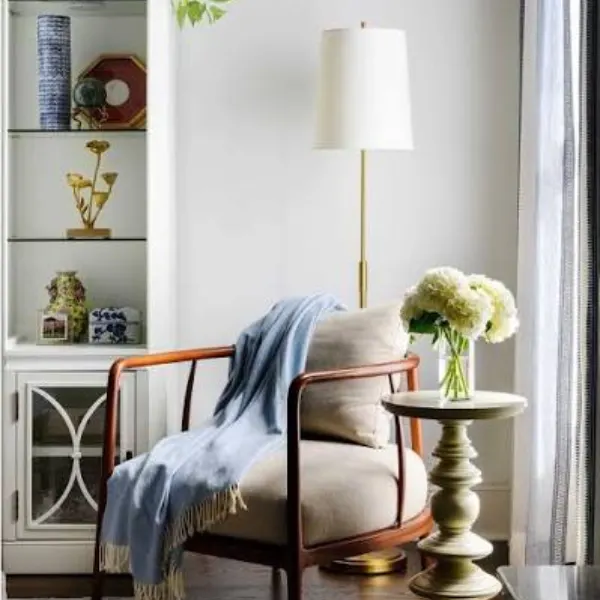 Corner Chair and Floor Lamp Classic Styled to Glow the Corner Chair and Floor Lamp Classic
