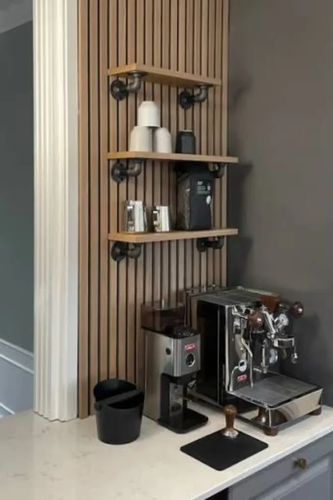 Corner Coffee Station Shelf Styled to Glow the Corner Coffee Station Shelf