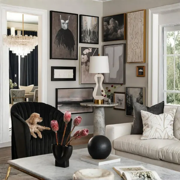 Corner Gallery Wall Wrap Styled to Glow the Corner Gallery Wall Wrap