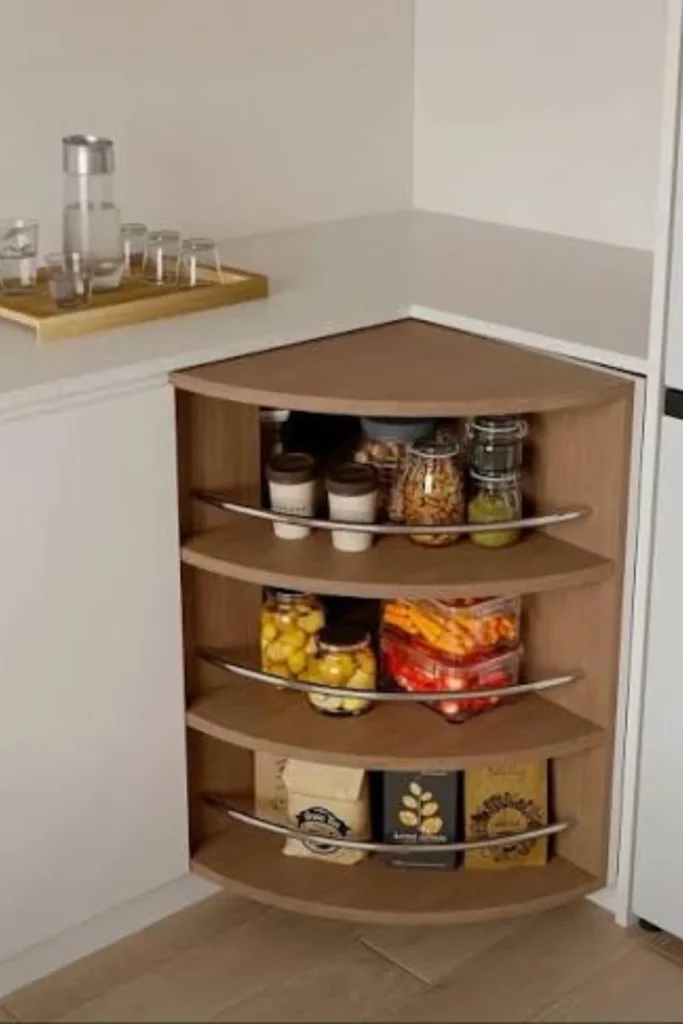 Corner Spice Rack Shelf in the Kitchen Styled to Glow the Corner Spice Rack Shelf in the Kitchen