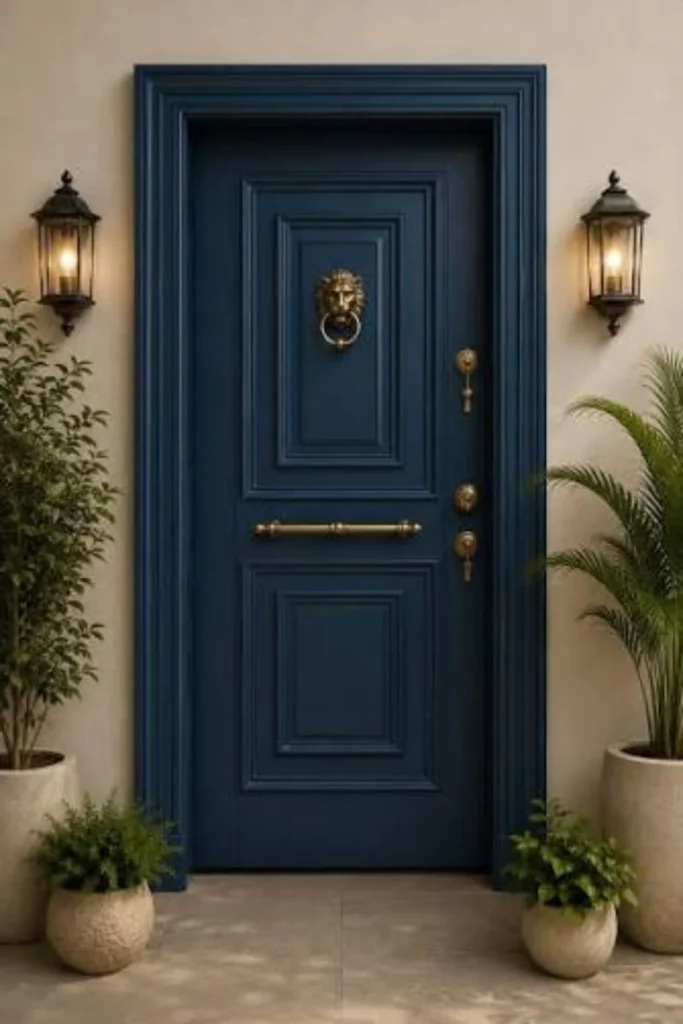 the Dark Blue Spanish Style Door
