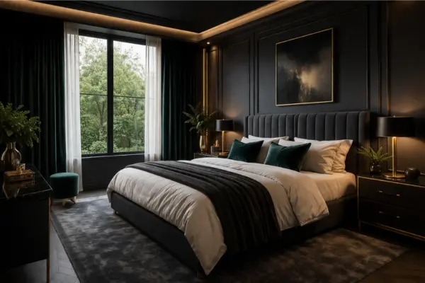 Dark and Moody Luxury Retreat Styled to Glow the Dark and Moody Luxury Retreat