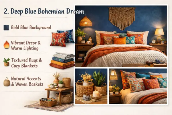 the Deep Blue Bohemian Dream bedroom idea