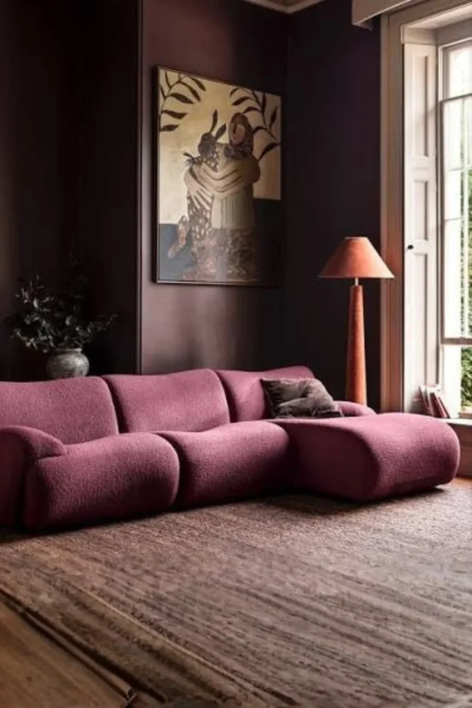 Deep Maroon Color Drenched Cocoon Styled to Glow the Deep Maroon Color Drenched Cocoon
