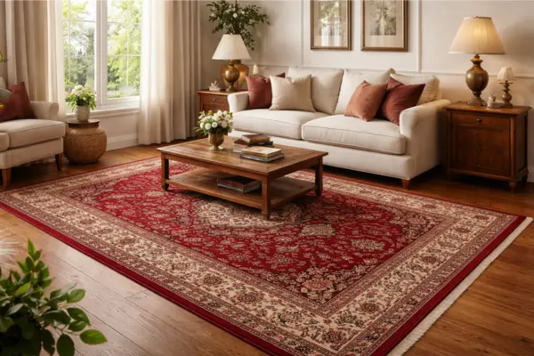 Deep Red Persian Rugs Styled to Glow the Deep Red Persian Rugs