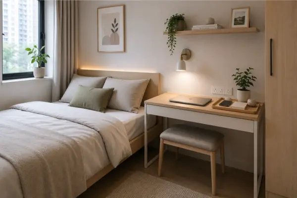 Desk and Nightstand Combo Bedroom Styled to Glow the Desk and Nightstand Combo Bedroom