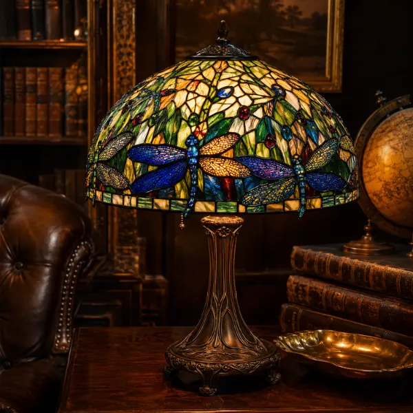 the Dragonfly Dome Table Lamp