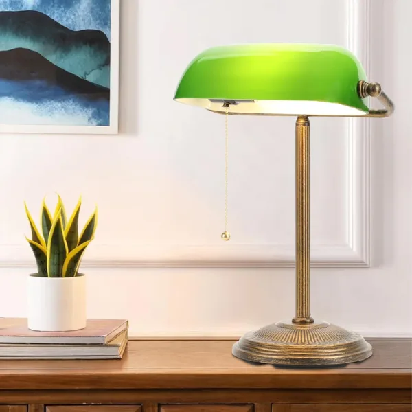Emeralite Bankers Desk Lamp Styled to Glow the Emeralite Bankers Desk Lamp