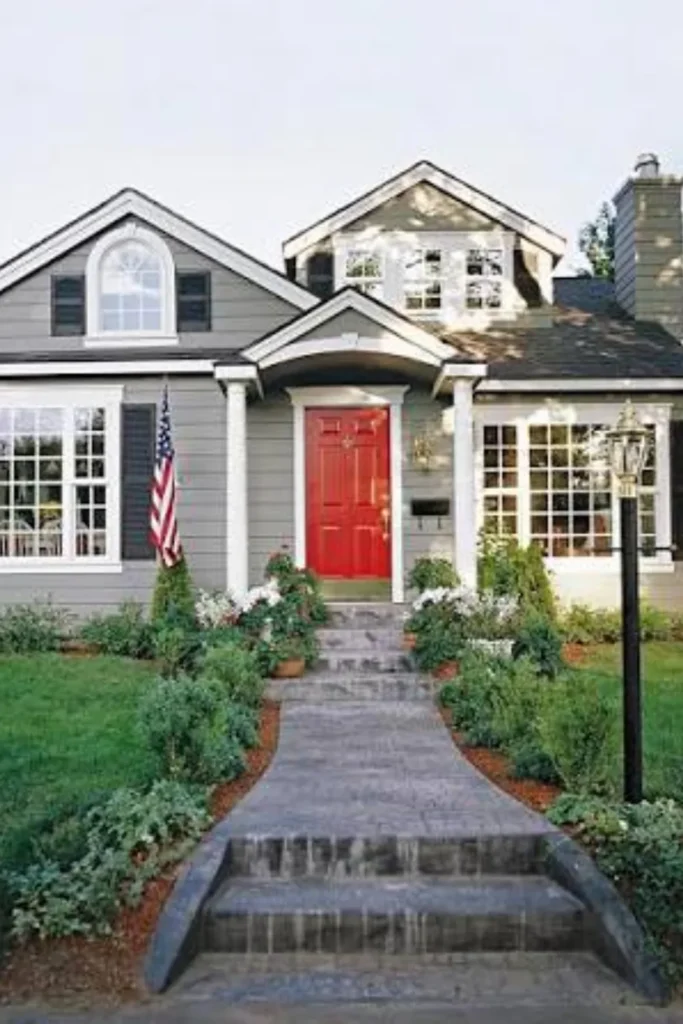 Farmhouse Red Door with Wraparound Porch Styled to Glow the Farmhouse Red Door with Wraparound Porch