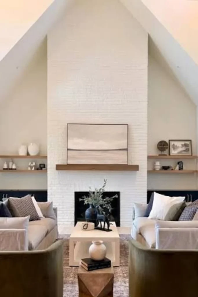 Floating Staggered Shelves for the Living Room Styled to Glow the Floating Staggered Shelves for the Living Room