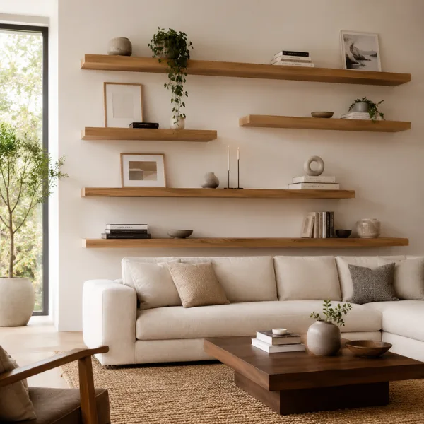 Floating Style Built In Shelves Styled to Glow the Floating Style Built In Shelves