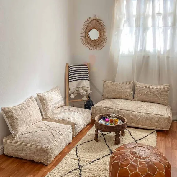 Floor Cushion and Poufs Corner Styled to Glow the Floor Cushion and Poufs Corner