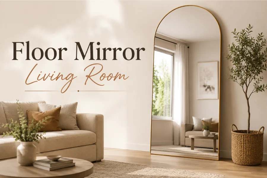 the Floor Mirror living room