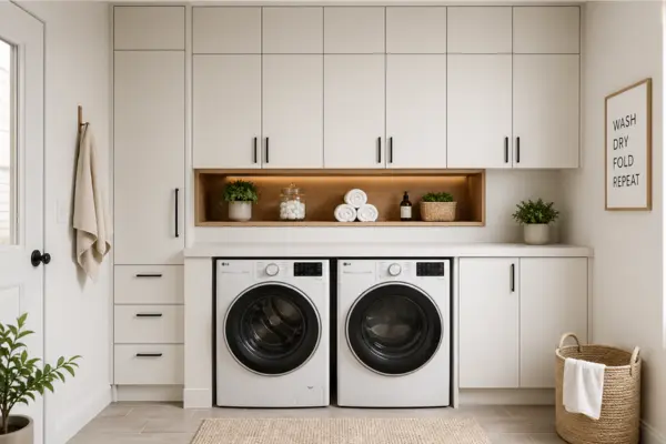 Floor to ceiling cabinetry for maximum storage Styled to Glow the Floor to ceiling cabinetry for maximum storage