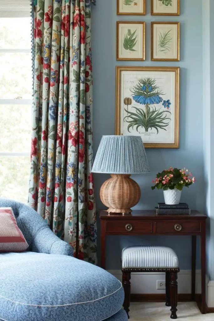 the Floral Curtains and Botanical Prints