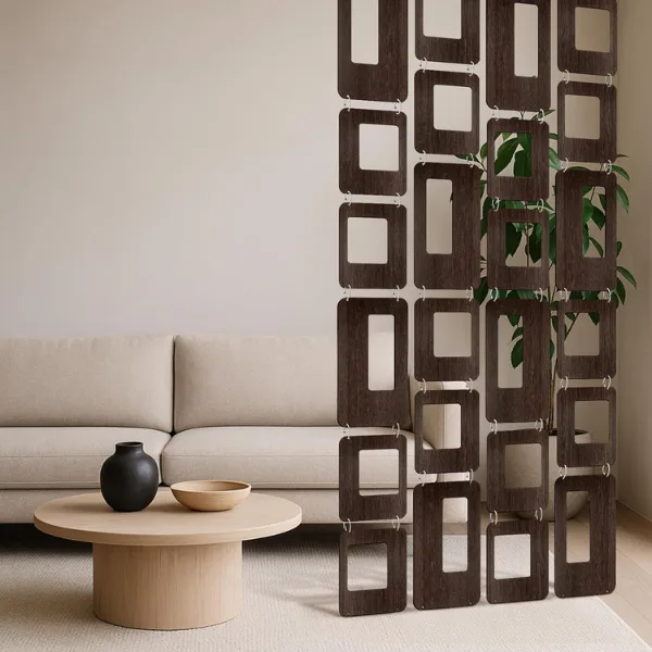 Geometric Grid Partition for living room Styled to Glow the Geometric Grid Partition for living room