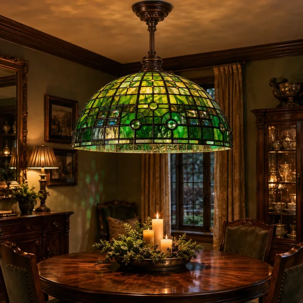 the Geometric Turtleback Hanging Chandelier