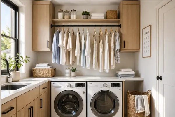 Hanging rod or drying bar for air drying clothes Styled to Glow the Hanging rod or drying bar for air drying clothes