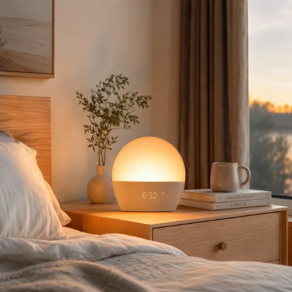 Hatch Restore Sunrise Alarm Lamp Styled to Glow the Hatch Restore Sunrise Alarm Lamp