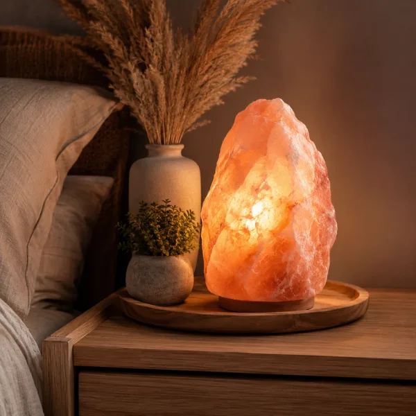 Himalayan Salt Crystal Lamp Styled to Glow the Himalayan Salt Crystal Lamp