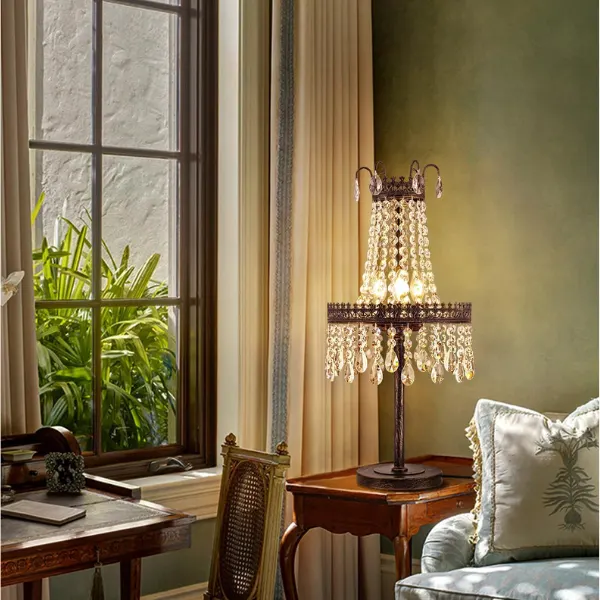 Hollywood Regency Crystal Table Lamp Styled to Glow the Hollywood Regency Crystal Table Lamp