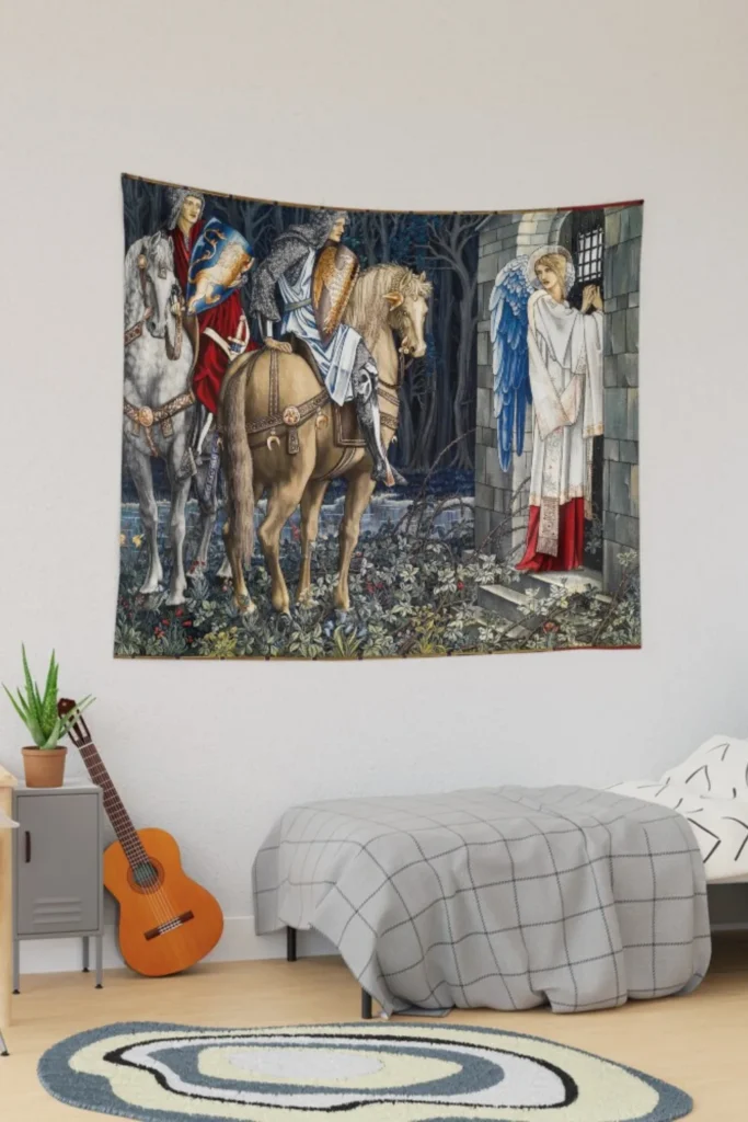 Holy Grail Quest Tapestry Styled to Glow the Holy Grail Quest Tapestry